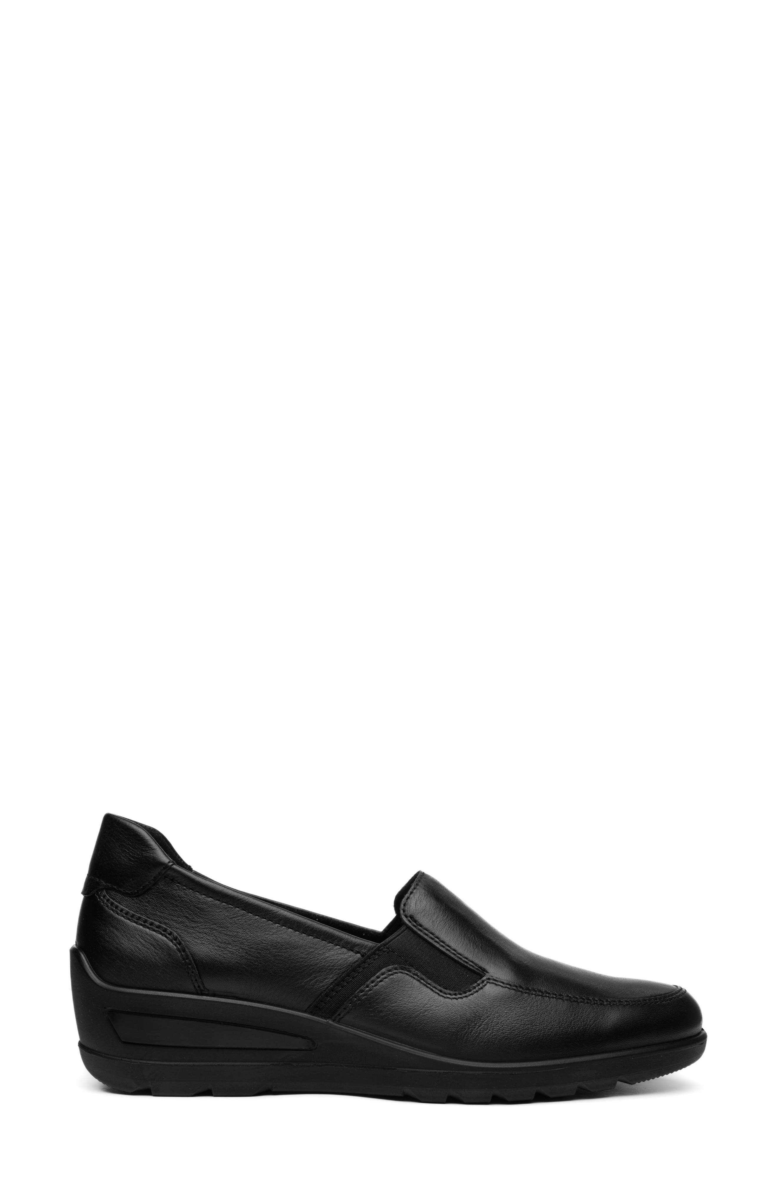 Zen Wedge Loafer, Alternate, color, BLACK