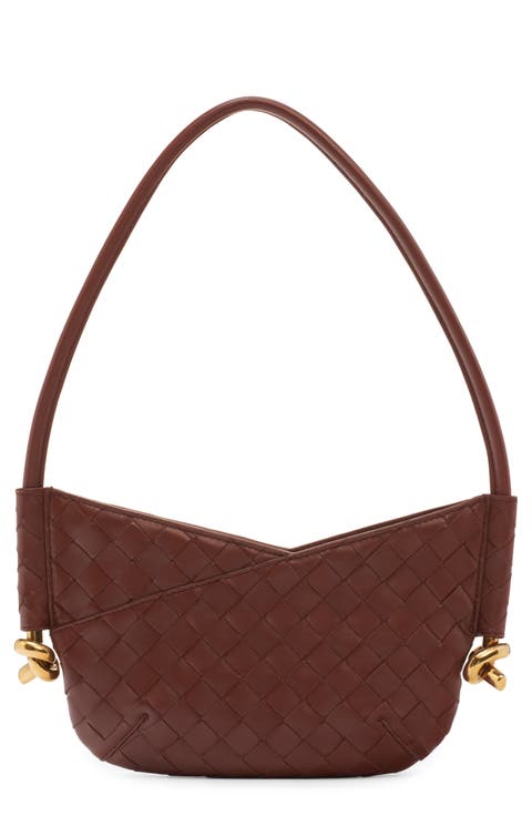 Mini Solstice Intrecciato Leather Hobo Bag