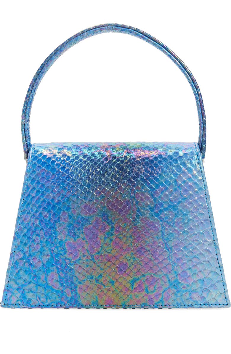 Anima Iris The Zaza Croc Embossed Leather Top Handle Bag, Alternate, color,