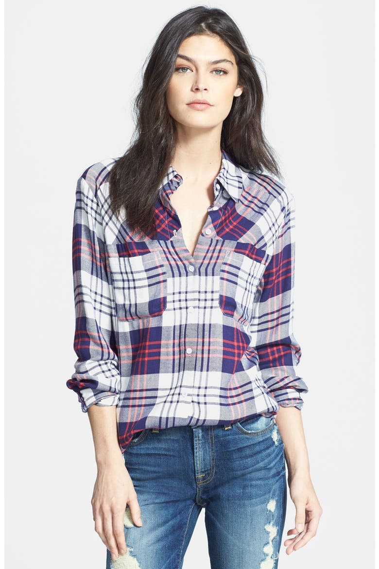 Plaid Shirt, Main, color, BLUE/ RED/ WHITE
