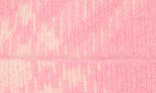 Burberry Check Mohair & Wool Blend Beanie In Pink