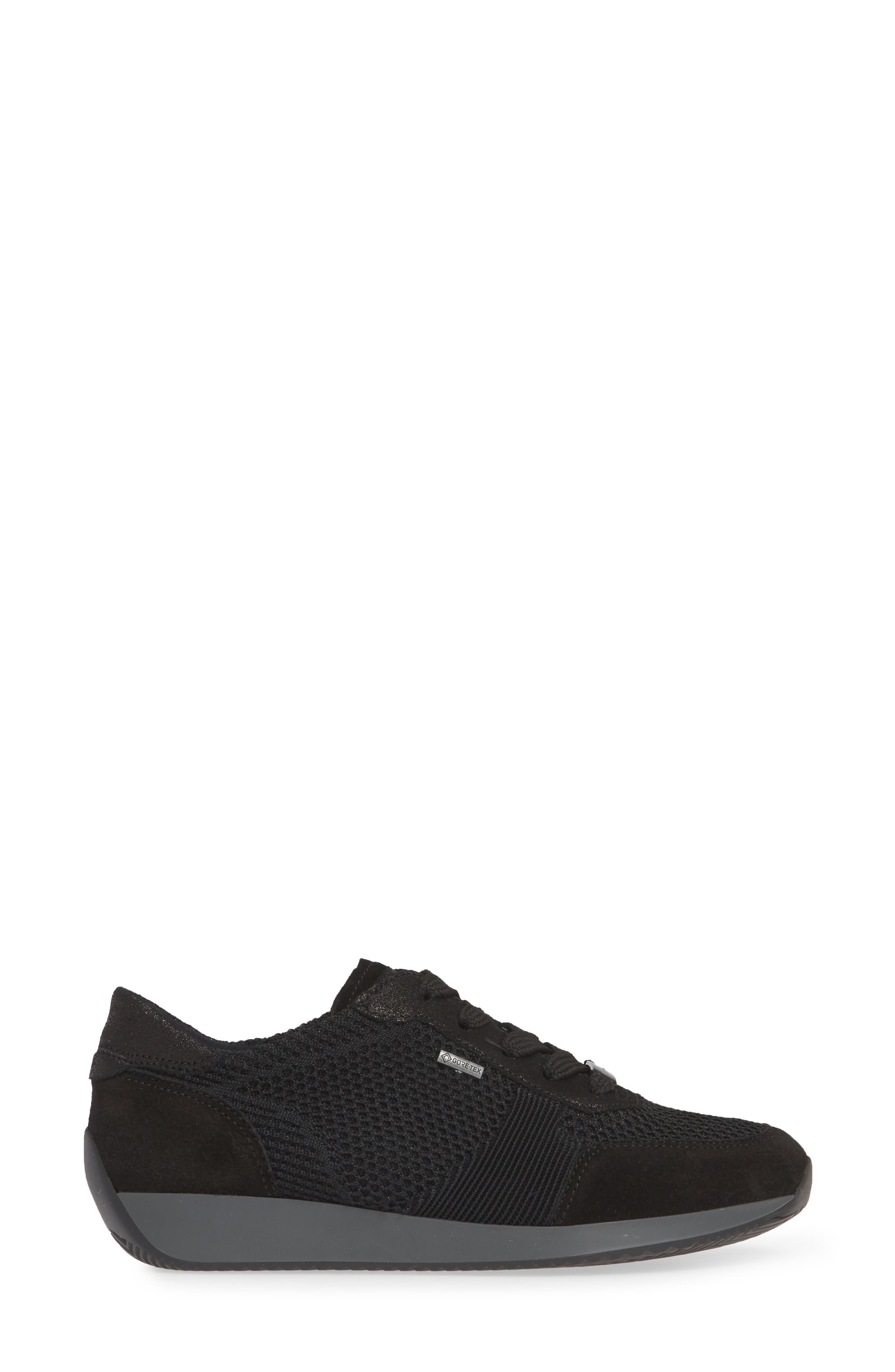 Lila Gore-Tex® Waterproof Sneaker, Alternate, color, BLACK FABRIC