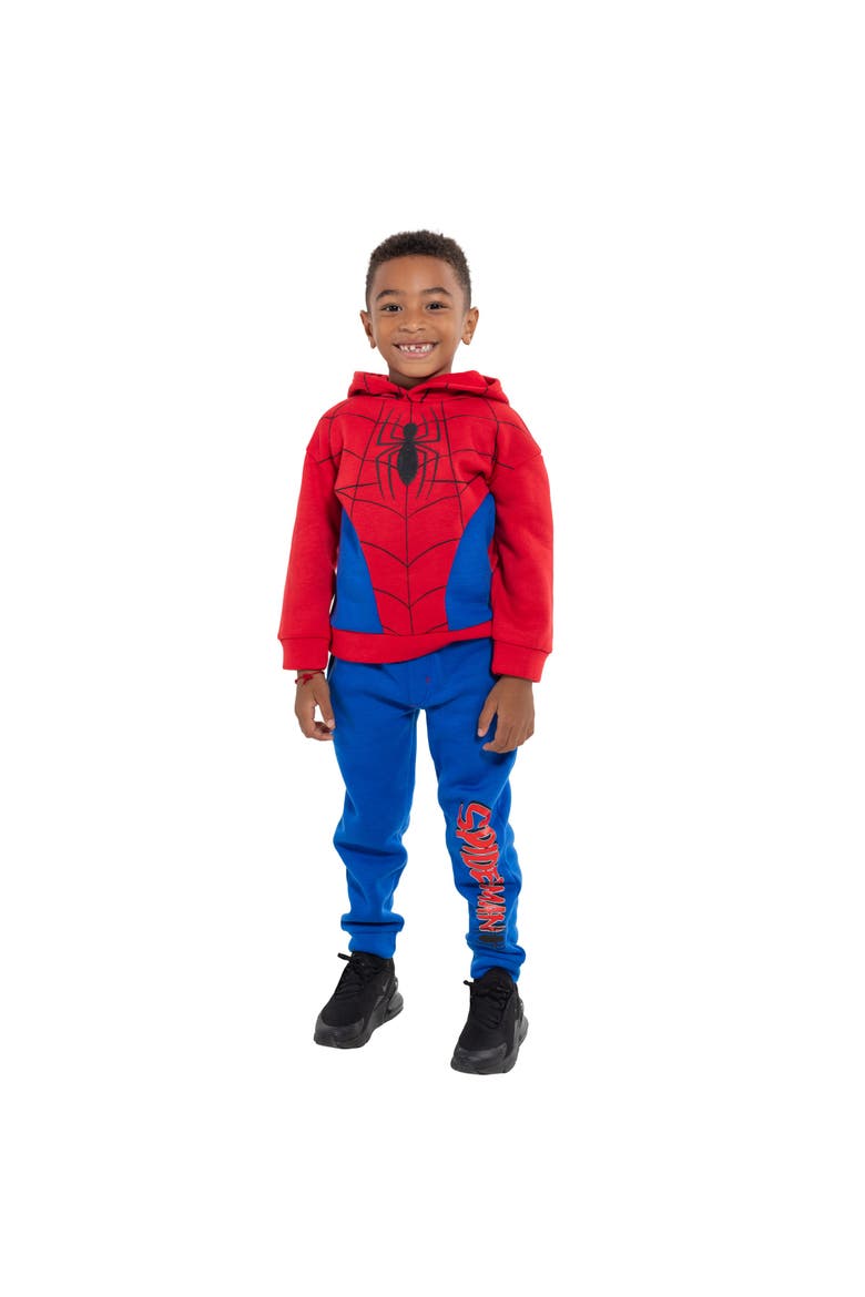 Spider-Man Cosplay Fleece Hoodie and Pants Set, Alternate, color, Spider Man Red Blue