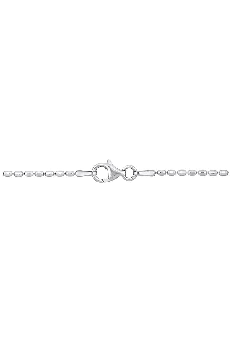Sterling Silver Cultured Black Tahitian Pearl Charm Necklace, Alternate, color, BLACK