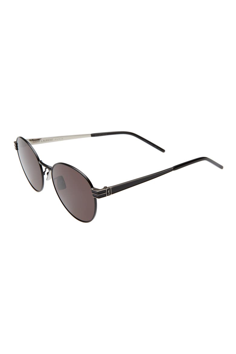 55mm Oval Sunglasses, Alternate, color, SEMI MATTE/ BLACK