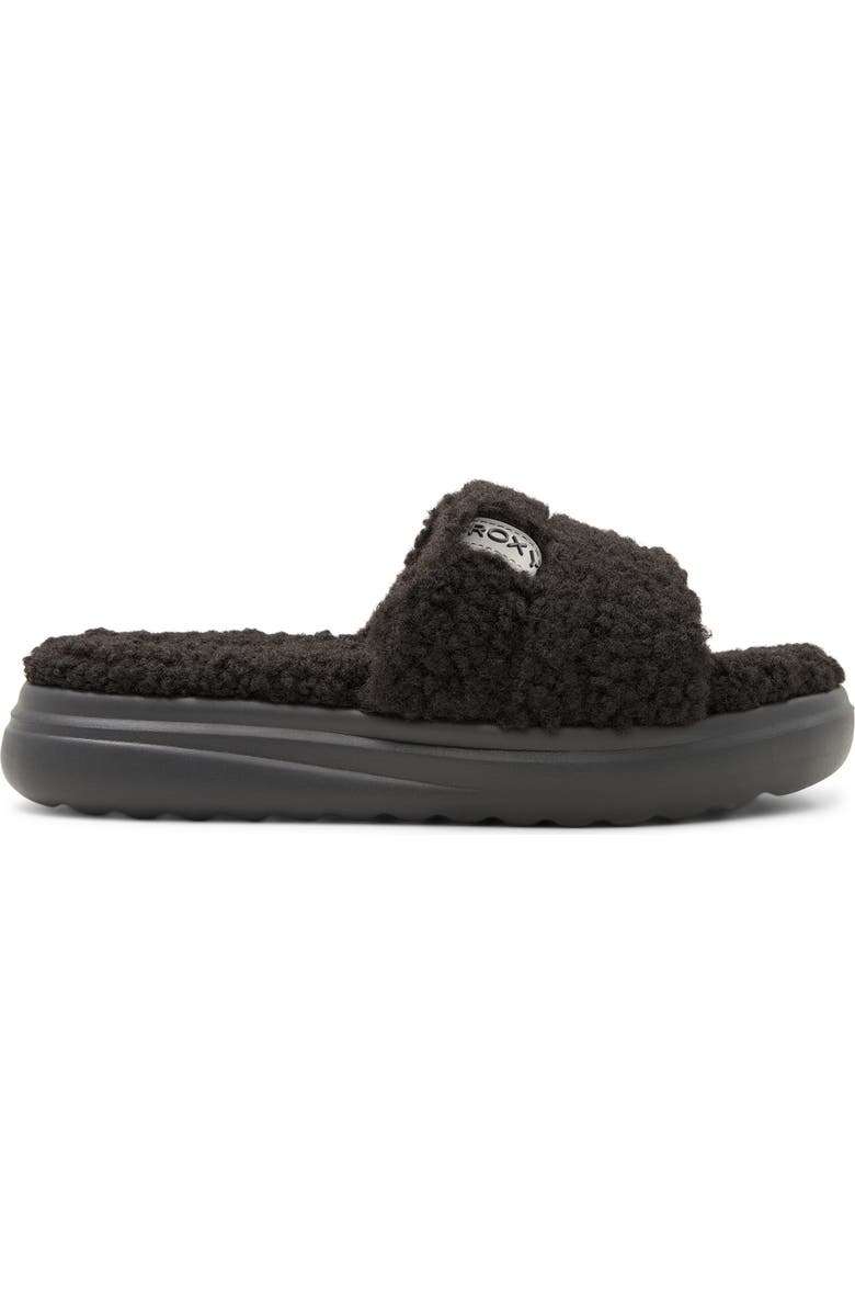 Roxy Gelato Lux Faux Shearling Slide Sandal, Alternate, color,