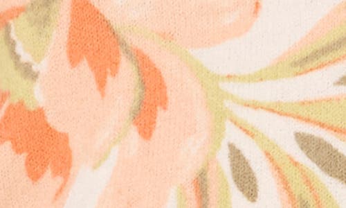 Cece Floral Crewneck Sweater In New Ivory