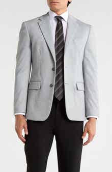 Slim Fit Herringbone Knit Sport Coat