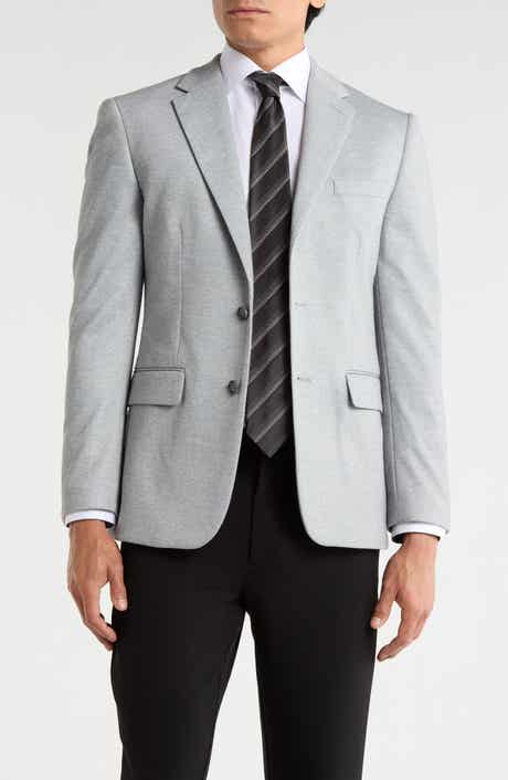 Slim Fit Herringbone Knit Sport Coat