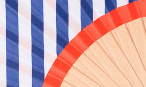 Fisura Stripe Foldable Hand Fan In Multi