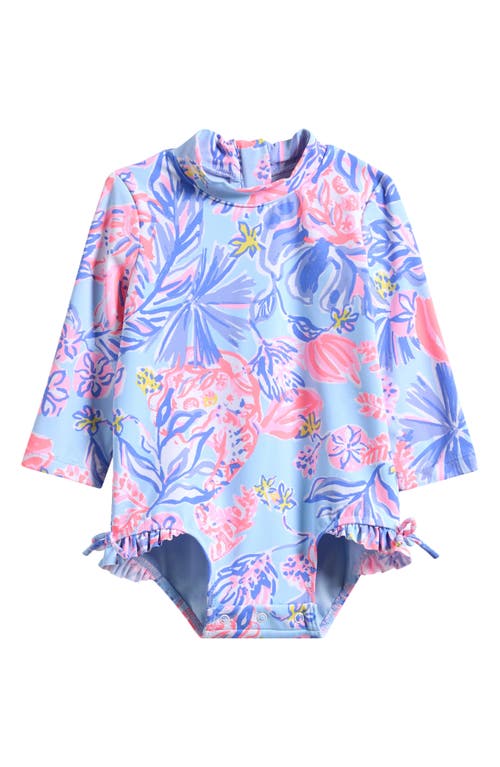 Lilly Pulitzer ® Idella One-piece Rashguard Swimsuit In Blue