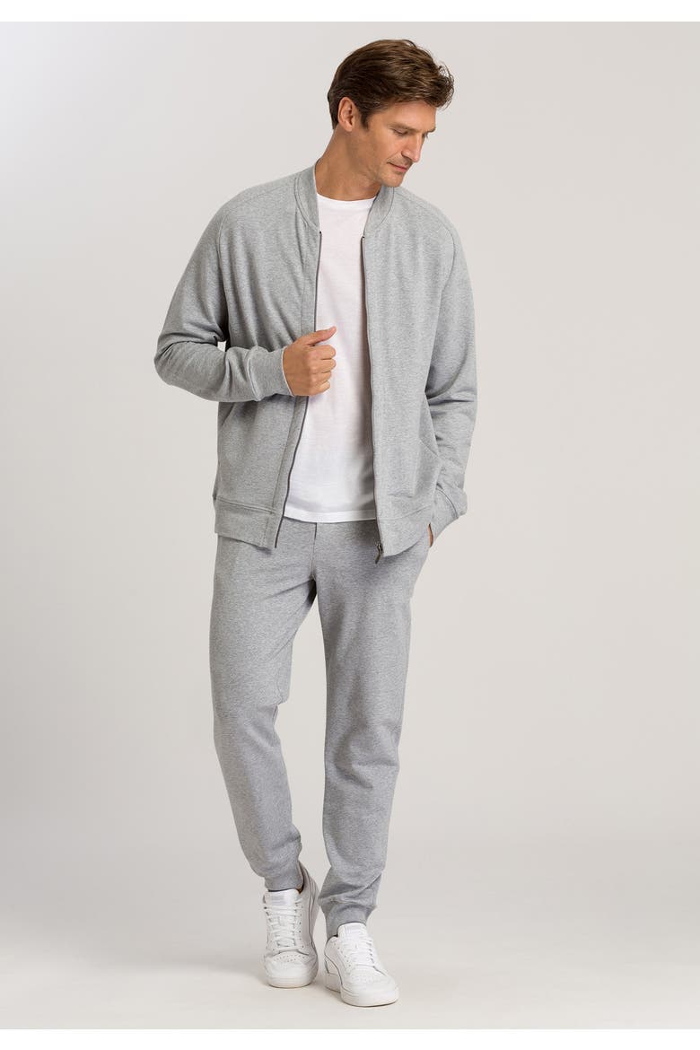 Living Cotton Drawstring Lounge Pants, Alternate, color, Grey Melange