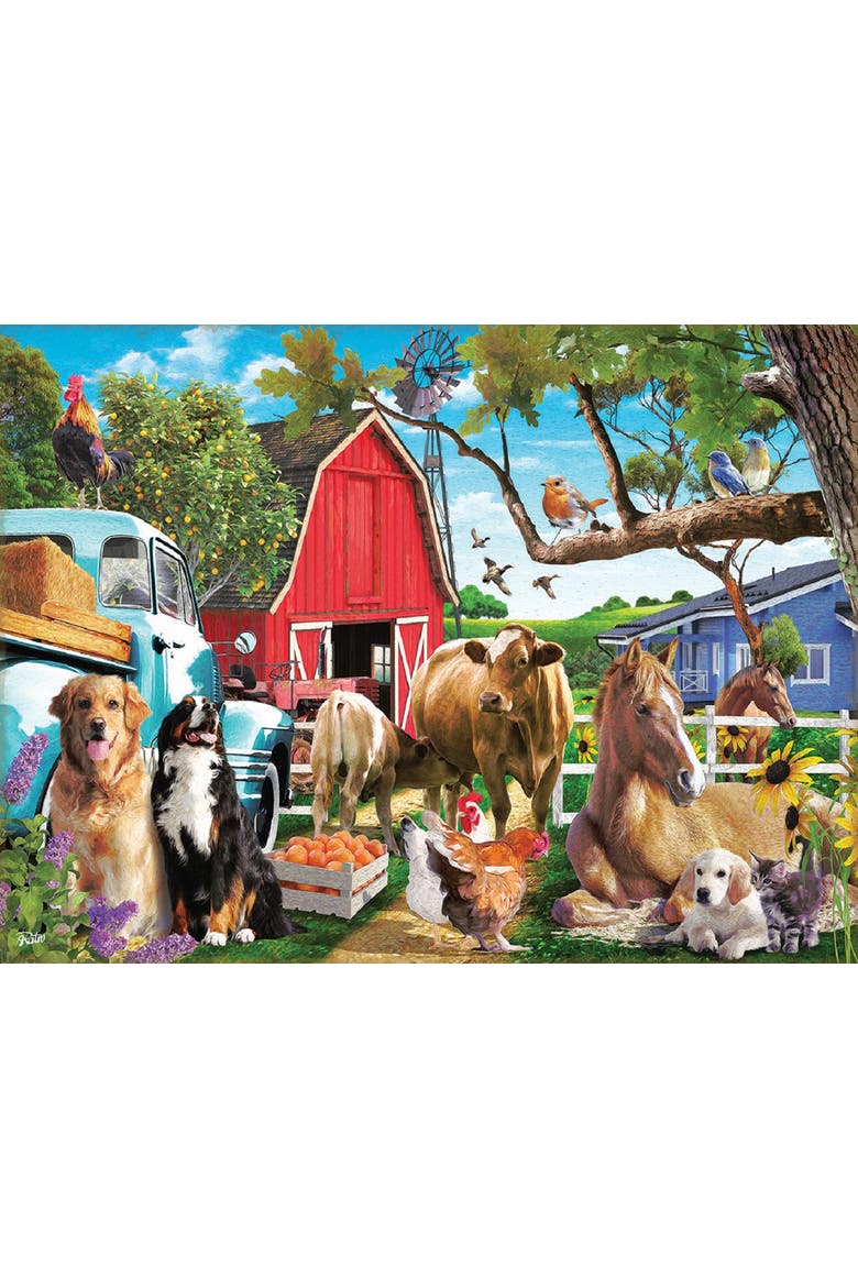 Gathering in the Farmyard 1000 piece Jigsaw Puzzle for Adults, Alternate, color, Multicolor