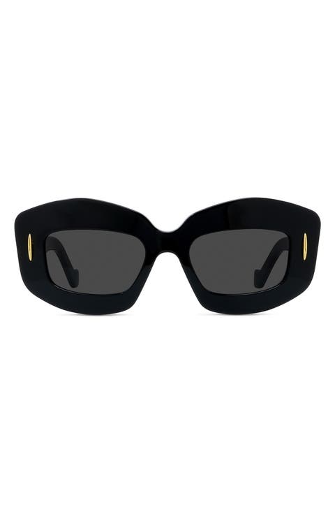 【関税込み】LOEWE ブラック Curvy サングラス LOEWE Chunky Anagram 49MM Oval Sunglasses | Saks Fifth Avenue