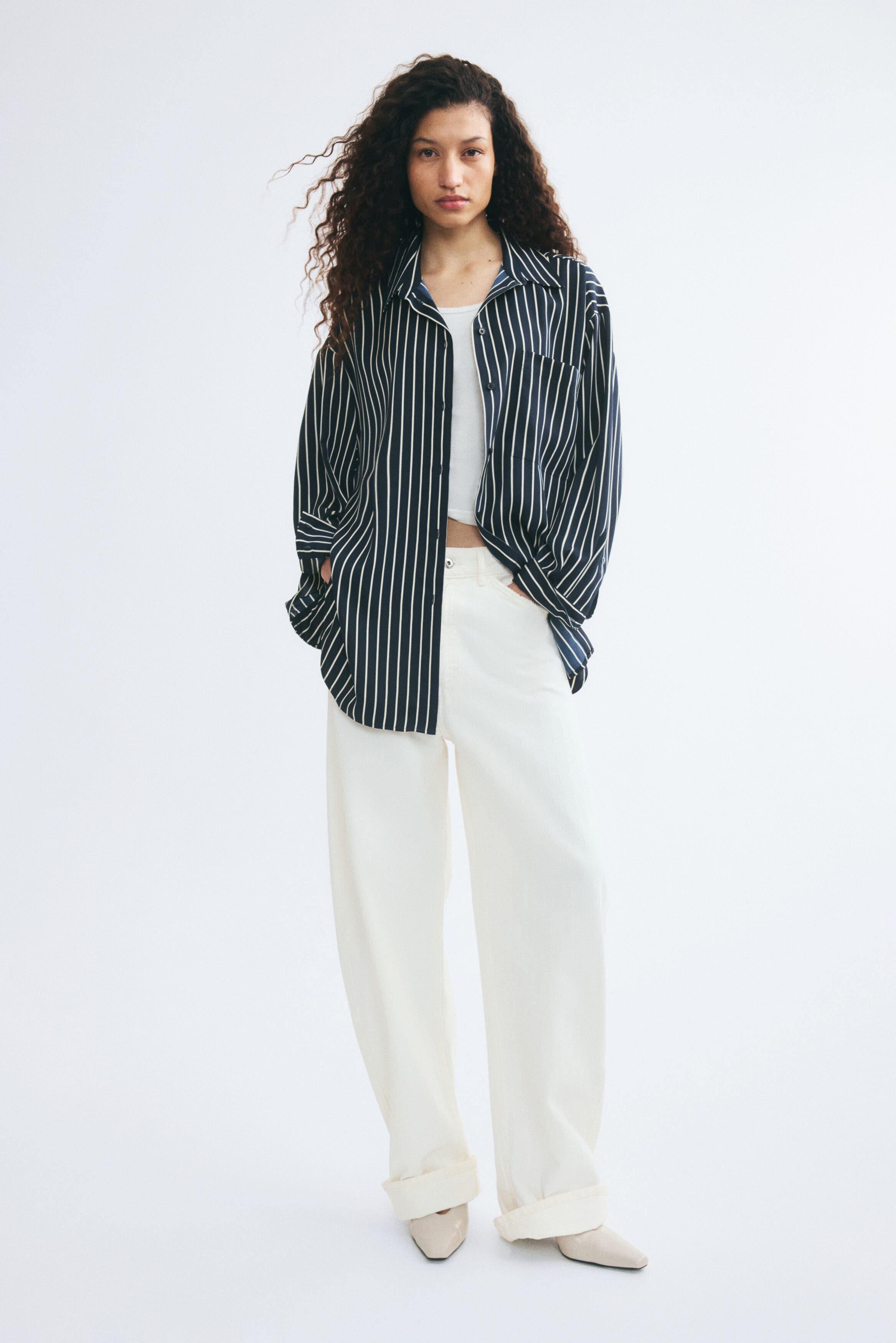 Navy blue/striped
