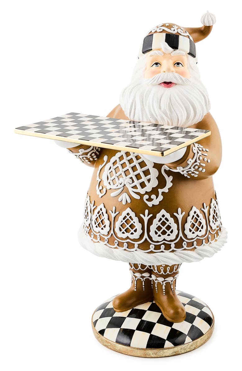 MACKENZIE CHILDS Gingerbread Santa Butler Handmade Figurine, Main, color, Brown