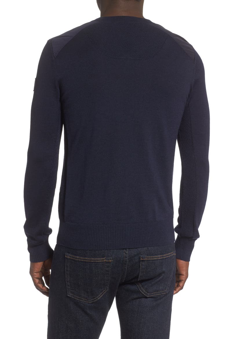 McLeod V-Neck Regular Fit Merino Wool Sweater, Alternate, color, NAVY