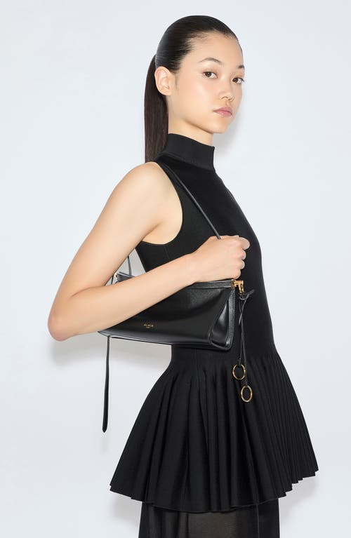 Shop Alaïa Small Le Click East/west Leather Shoulder Bag In Noir