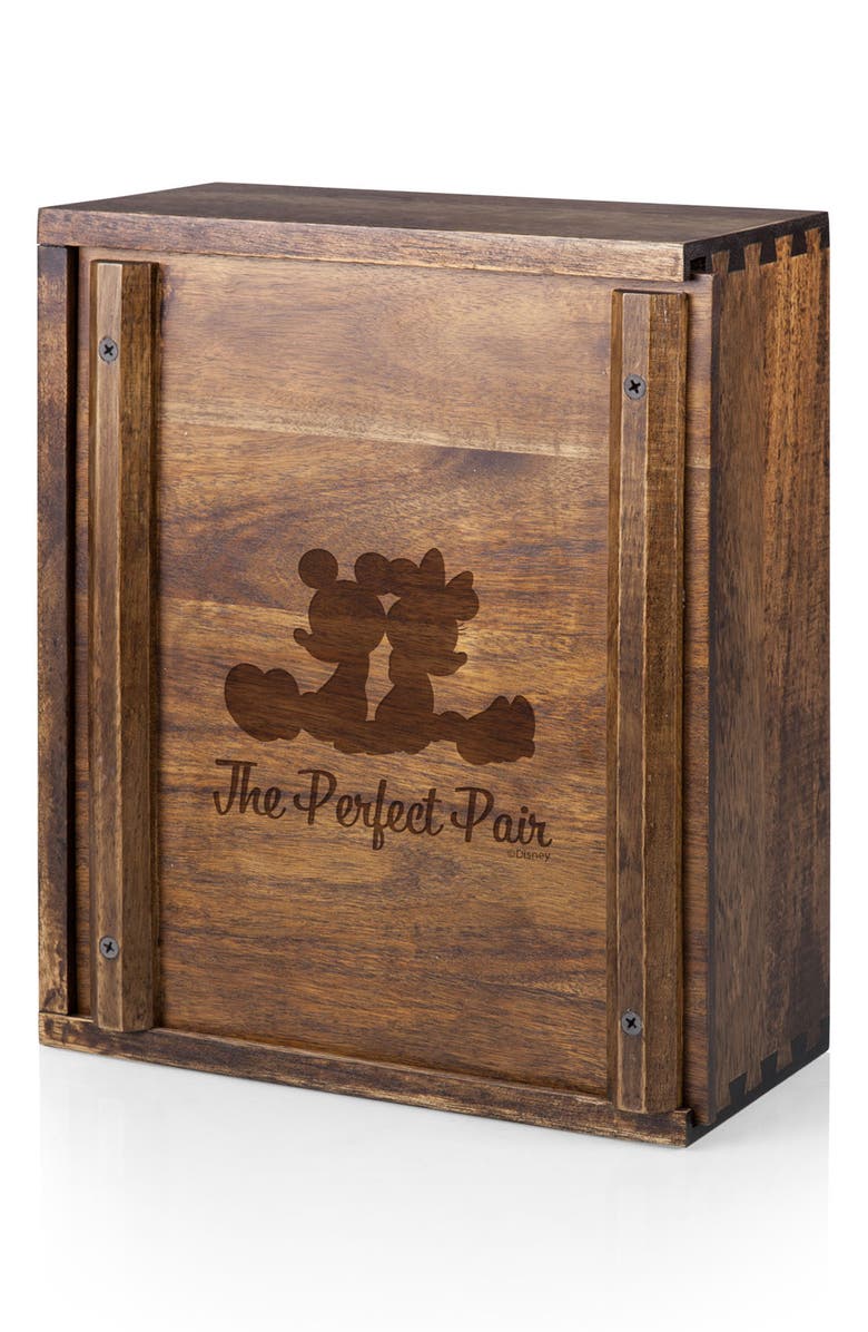 Picnic Time Glass Beverage Set, Alternate, color, Mickey/Minnie Brown