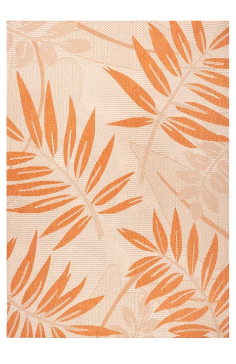 Havana Tropical Palm Leaf Indoor/Outdoor Area Rug