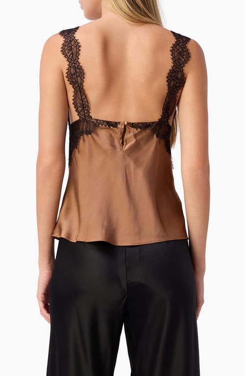 Cami Nyc Lisette Lace Accent Silk Camisole In Black