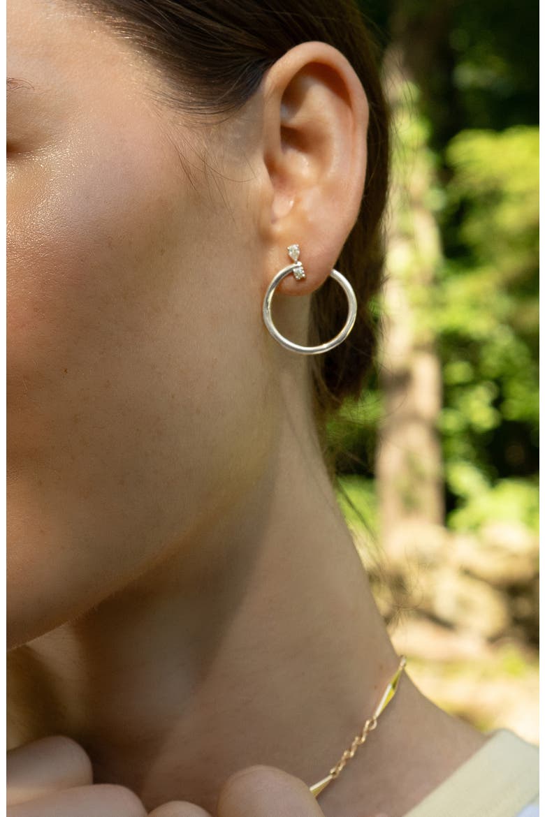 Large Galaxy Wrap Hoop Earrings, Alternate, color, SILVER