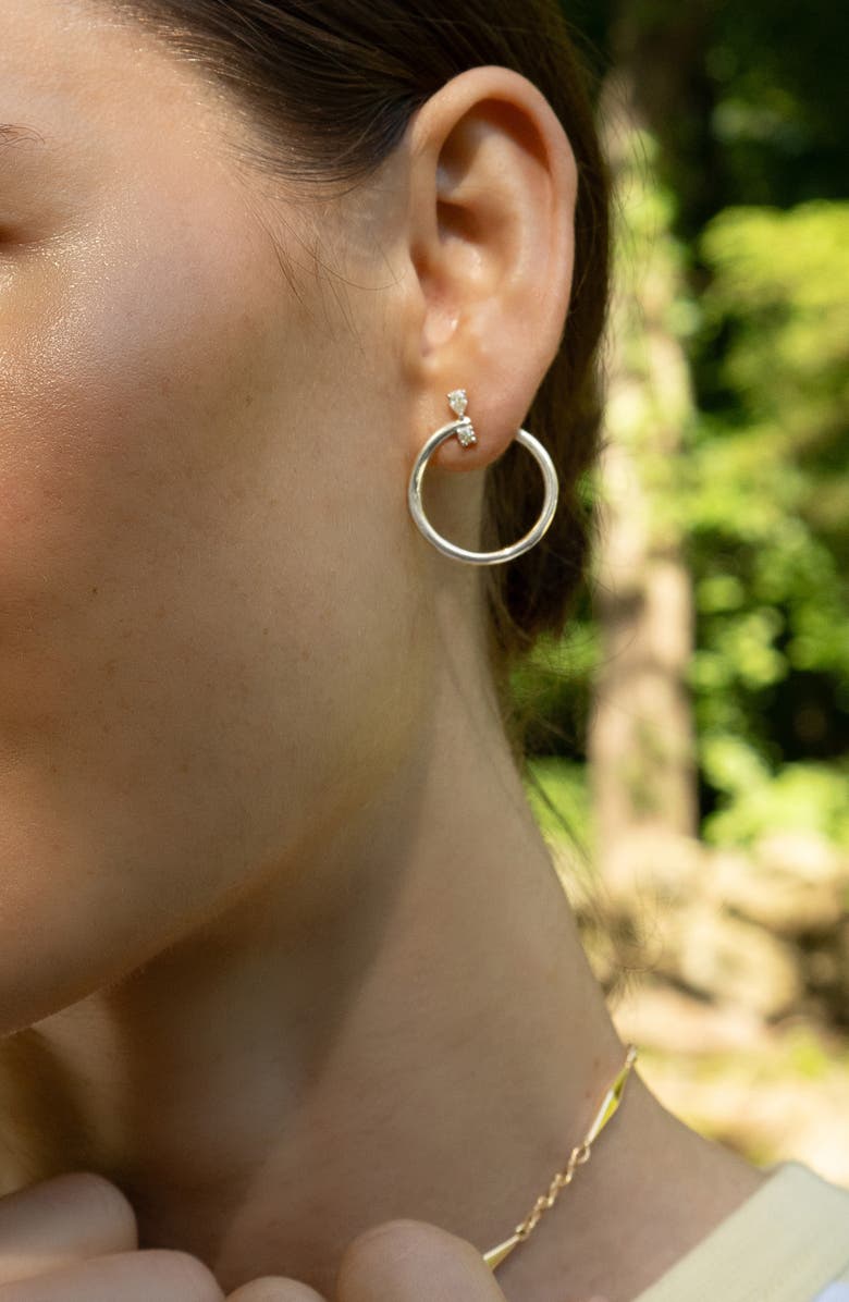 Monica Rich Kosann Large Galaxy Wrap Hoop Earrings, Alternate, color, Silver