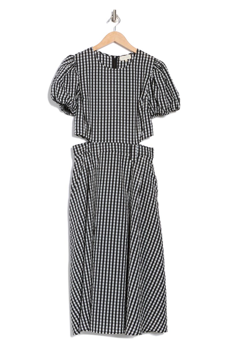 Puff Sleeve Cutout Maxi Dress