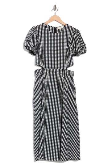 Melloday Puff Sleeve Cutout Maxi Dress