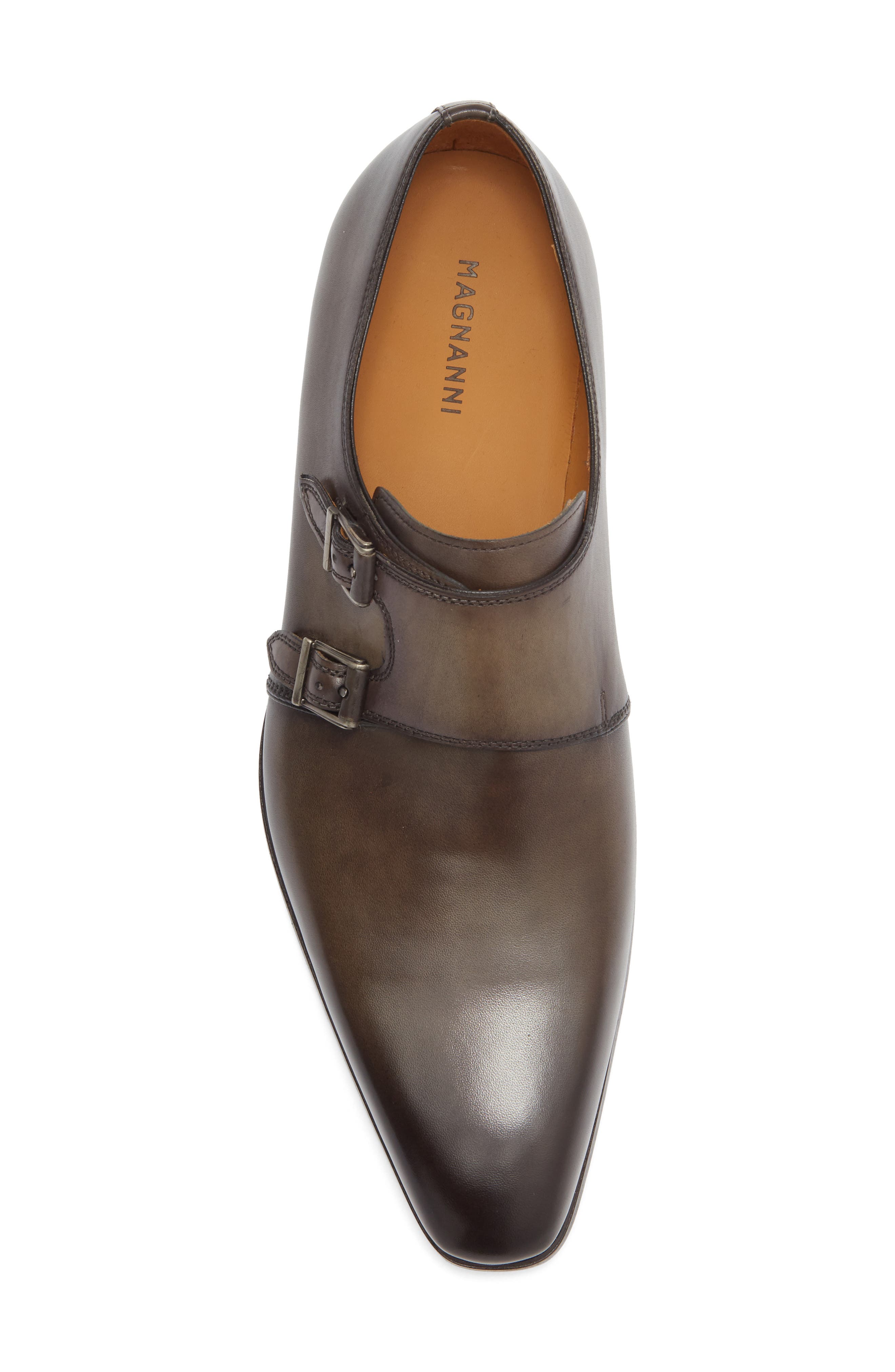Magnanni Remo Double Monk Strap Loafer, Alternate, color, Grey
