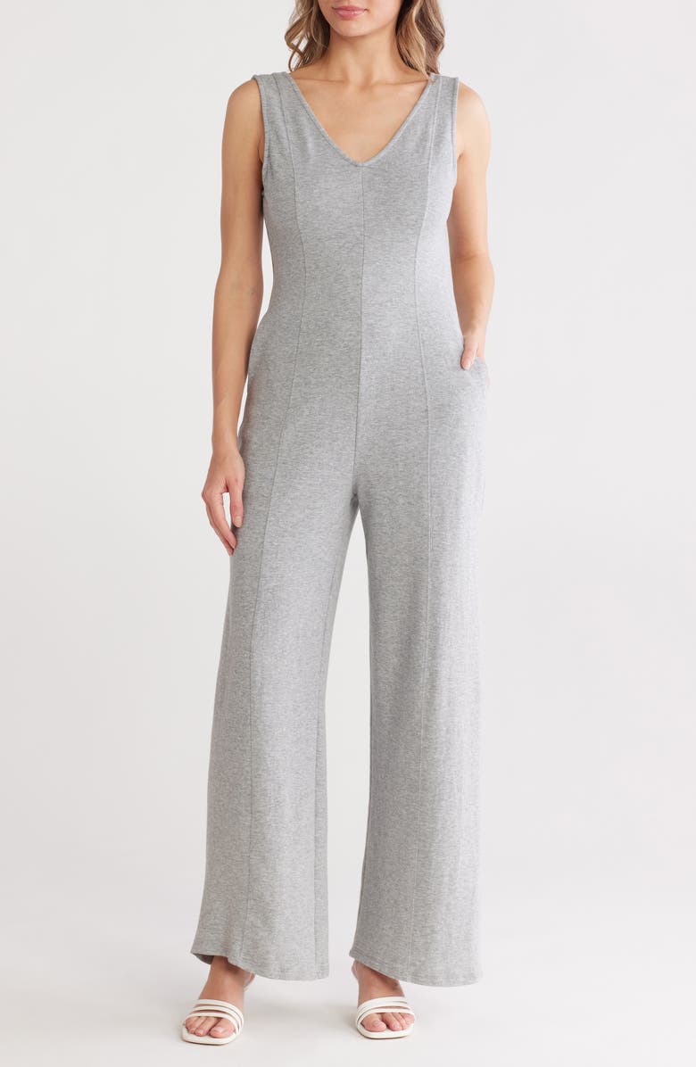 Mila Mae Double V-Neck Sleeveless Jumpsuit, Main, color, 