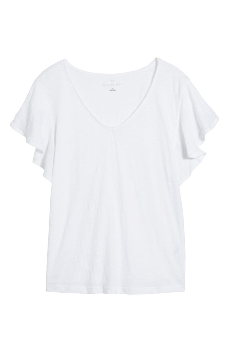 Caslon<sup>®</sup> Flounce Short Sleeve Tee, Alternate, color, 