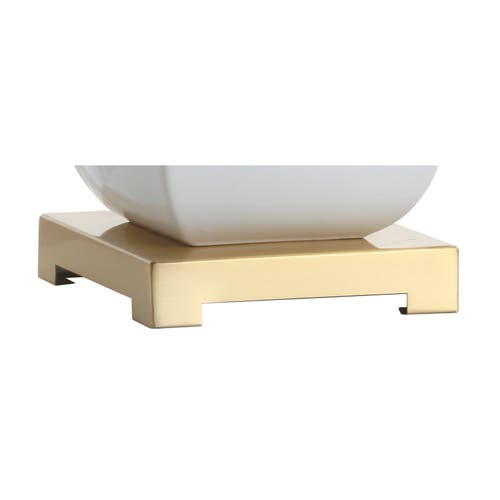 Jonathan Y Vienna Ceramic Led Table Lamp In White