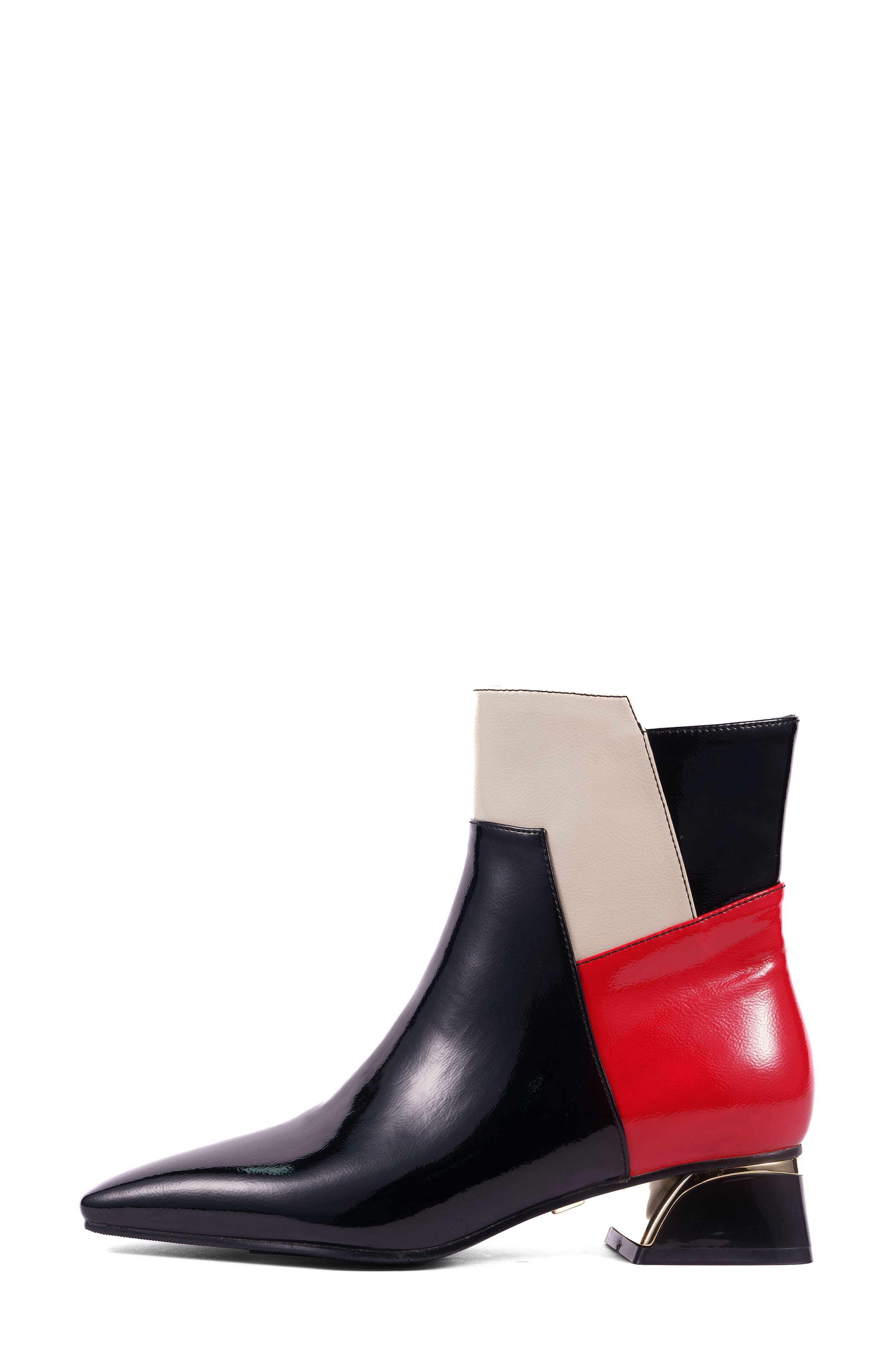 Rudy Faux Leather Pointed Toe Bootie, Alternate, color, BLACK MULTI