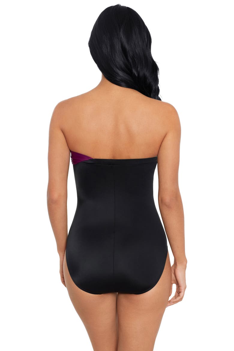 Goddess Colorblock One-Shoulder Convertible One-Piece Swimsuit, Alternate, color, JAM