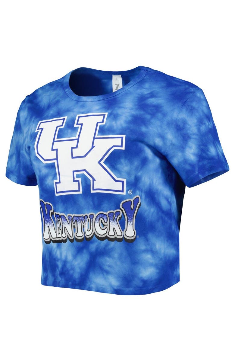 ZOOZATZ Women's ZooZatz Royal Kentucky Wildcats Cloud-Dye Cropped T-Shirt, Alternate, color, 