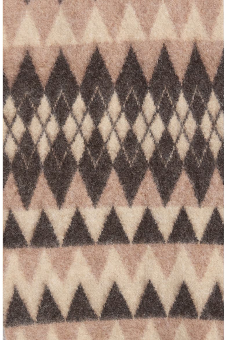 Argyle Knit Scarf, Alternate, color, FUDGE