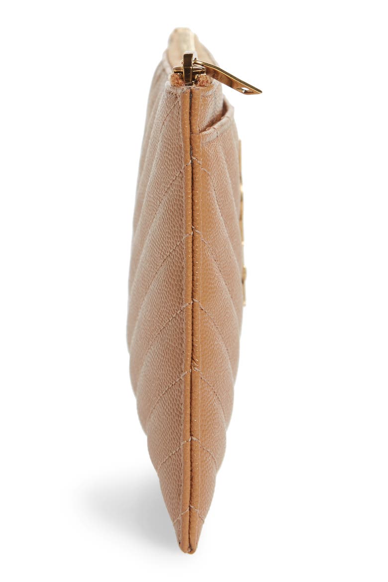 Monogram Matelassé Calfskin Bill Pouch, Alternate, color, DUNE