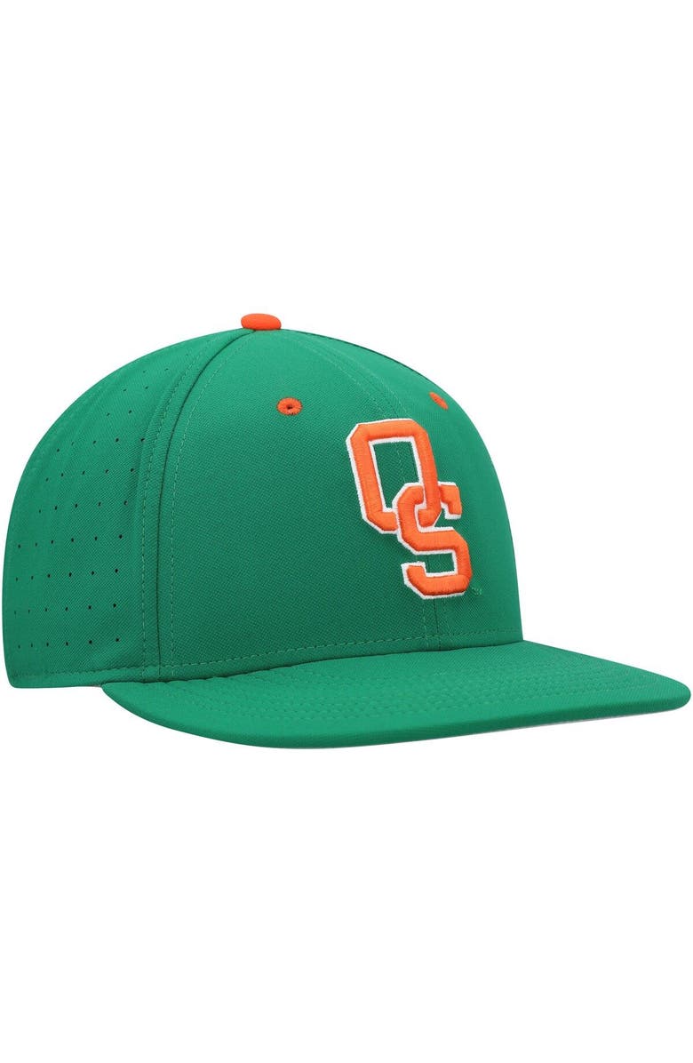 Nike Men's Nike Green Oklahoma State Cowboys Aero True Baseball Performance Fitted Hat, Alternate, color, Green