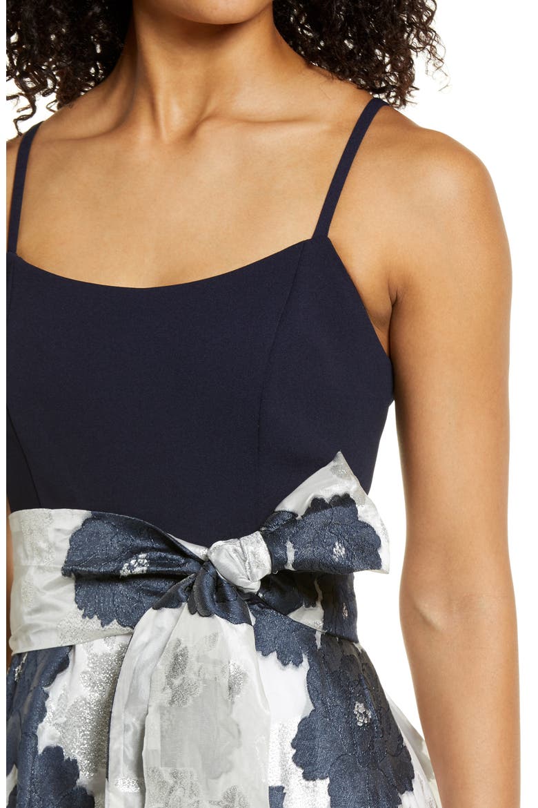 Floral Jacquard Ballgown, Alternate, color, NAVY