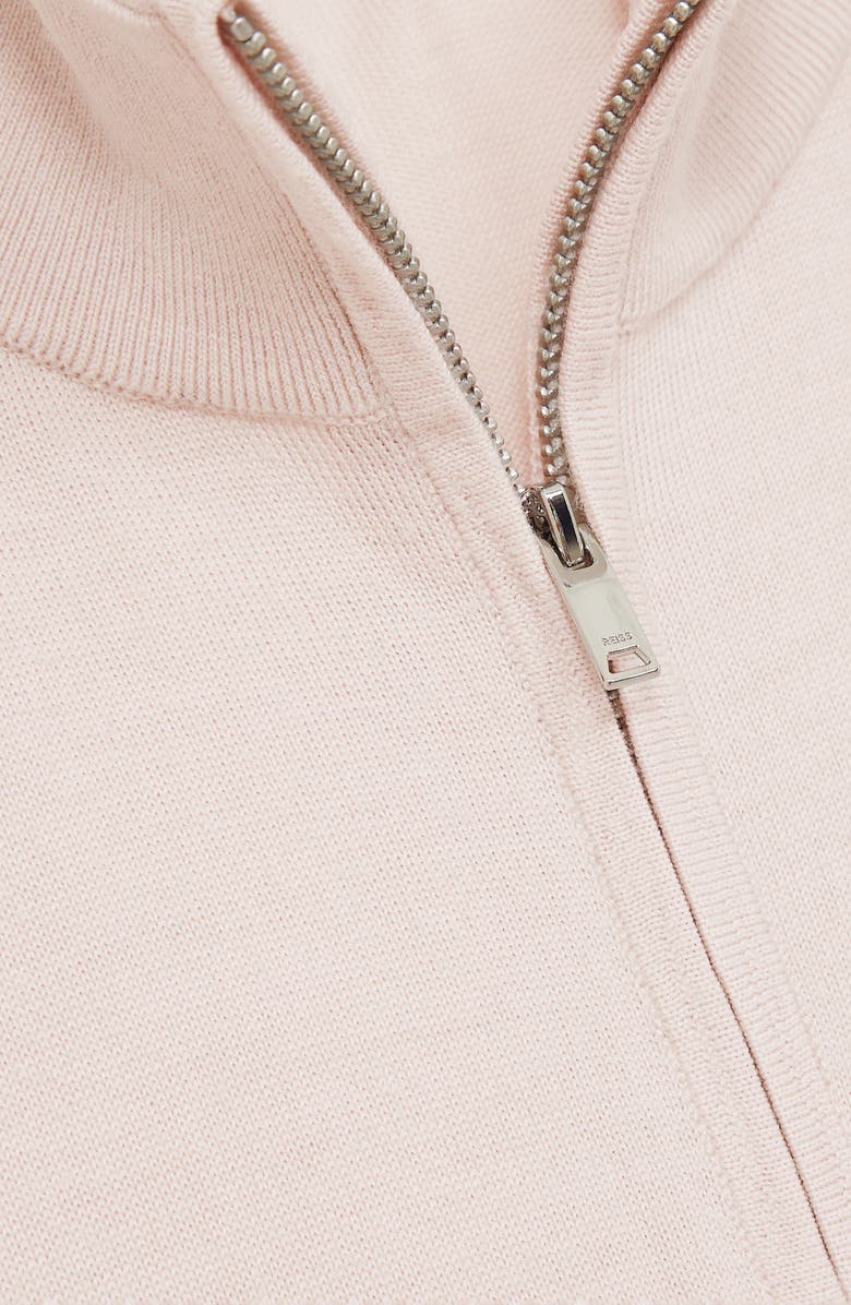 Reiss Blackhall Merino Wool Quarter Zip Sweater, Alternate, color, Beige