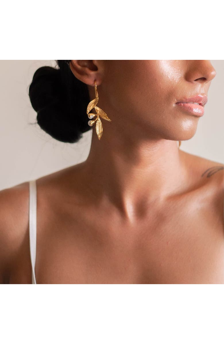 Dhwani Bhansal HAYA EARRINGS, Alternate, color, Gold Plated