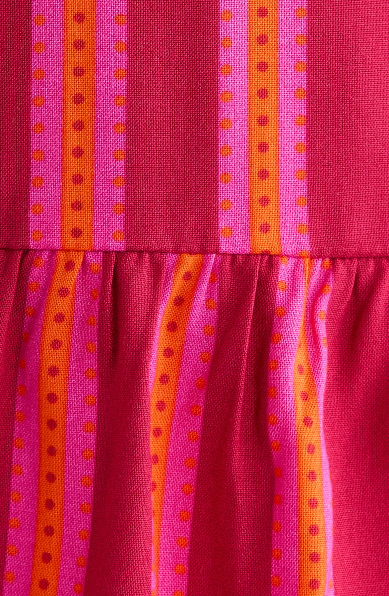 SUGARLIPS Clarisa Stripes Lomie Long Sleeve Minidress, Alternate, color, Fuchsia-Orange