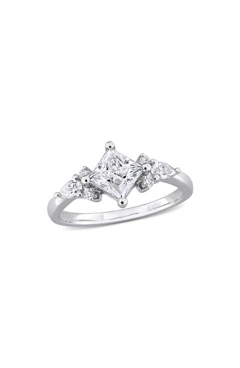 Princess Cut Lab-Created Moissanite Ring