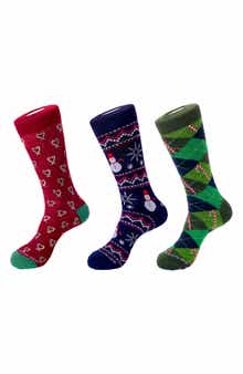 3-Pack Holiday Crew Socks
