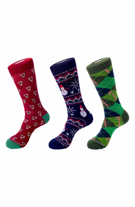 3-Pack Holiday Crew Socks