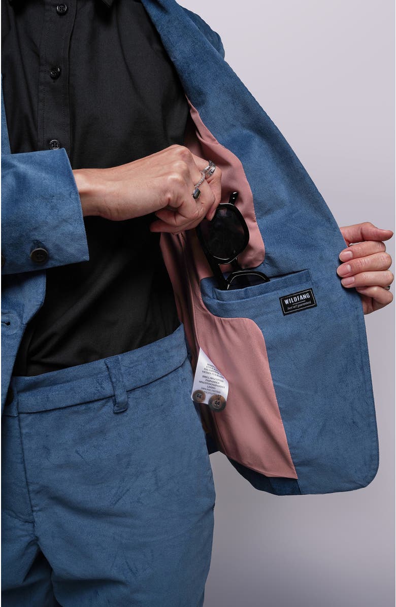 WILDFANG The Empower Velveteen Tux Blazer, Alternate, color, Oxford Blue