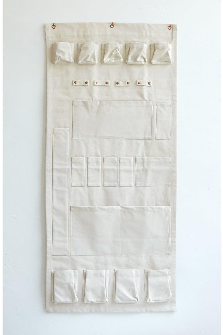 Canvas Wall Organizer, Alternate, color, OFF WHITE