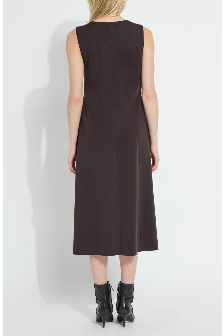 Maurelle Neoprene Seamed Dress, Alternate, color, DOUBLE ESPRESSO
