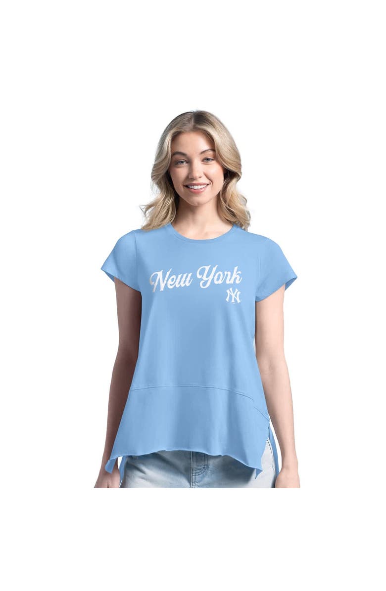 Margaritaville Women's Margaritaville Light Blue New York Yankees Gametime is Paradise T-Shirt, Alternate, color, Light Blue